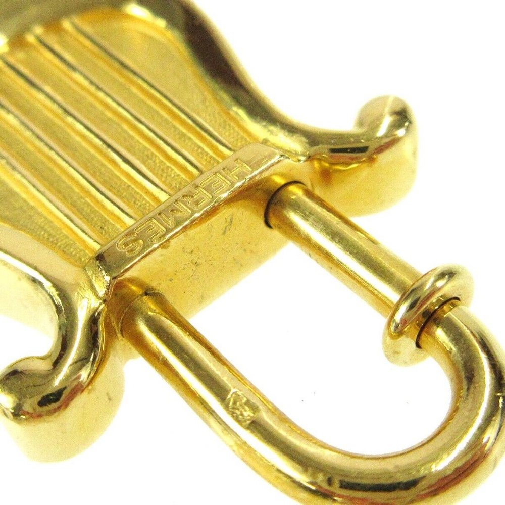Authenticity Guaranteed HERMES Harp Motif 1996 Limited Cadena Padlock Bag Charm - Picture 2 of 5